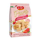 Lago Party Size Wafers, Strawberry